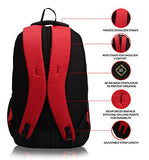 Lunar's Comet 35L Water Resistant Casual Backpack - 3 Compartments, Anti - Theft Internal Organiser, 1 Year Warranty (Red): Amazon.in: Bags, Wallets & Luggage