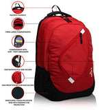 Lunar's Comet 35L Water Resistant Casual Backpack - 3 Compartments, Anti - Theft Internal Organiser, 1 Year Warranty (Red): Amazon.in: Bags, Wallets & Luggage